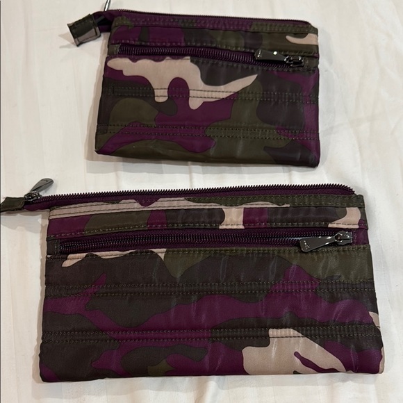 Lug Transport Cosmetic Set of 2 Bags in Camo Berry Purple and Green - Picture 2 of 4